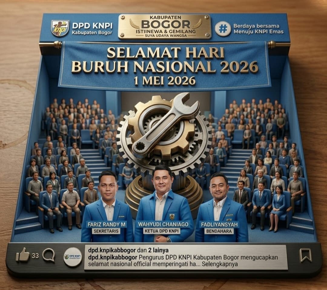 KNPI Kabupaten Bogor Dukung Perjuangan Buruh di May Day 2026, Wahyudi Chaniago: Ucapkan Selamat Hari Buruh