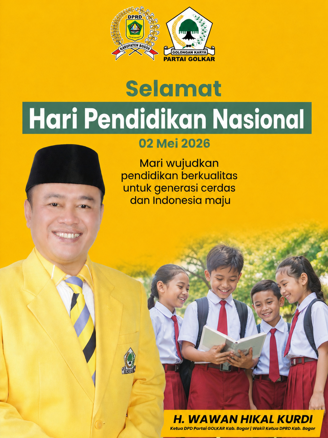 Hardiknas Jadi Momentum Penting, H. Wawan Hikal Kurdi: Pendidikan Kunci Kemajuan Bangsa