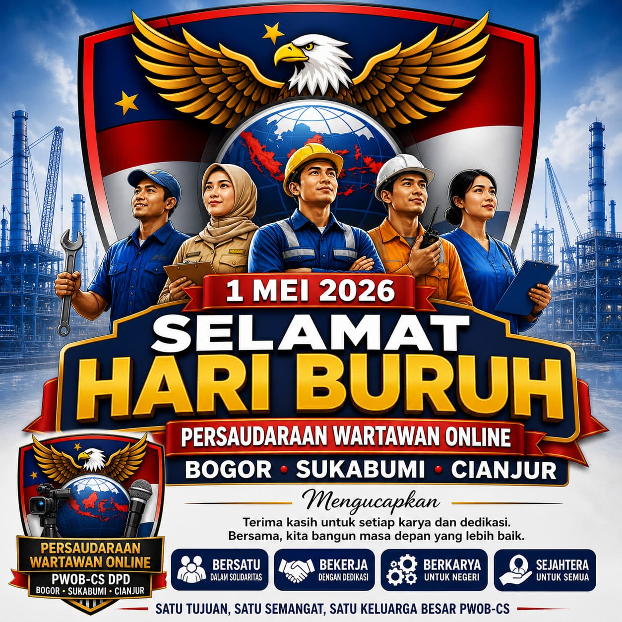 PWOB-CS Apresiasi Perjuangan Buruh di Momentum May Day 2026